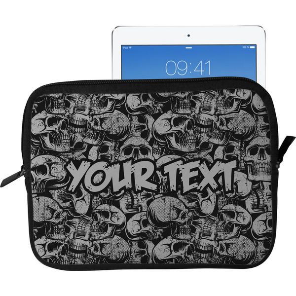 Custom Skulls Tablet Case / Sleeve - Large (Personalized)