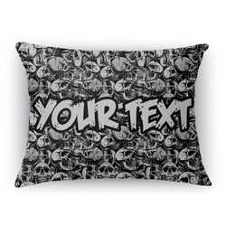 Skulls Rectangular Throw Pillow Case - 12"x18" (Personalized)