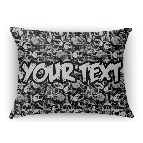 Custom Skulls Rectangular Throw Pillow Case (Personalized)