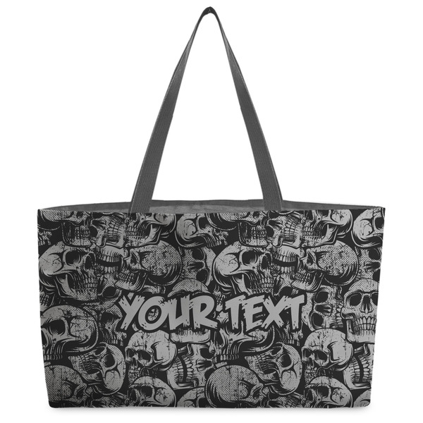 Custom Skulls Beach Totes Bag - w/ Black Handles (Personalized)