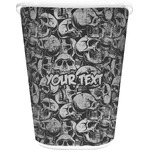 Skulls Waste Basket - Single Sided (White) (Personalized)