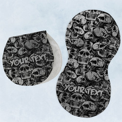 Skulls Burp Pads - Velour - Set of 2 w/ Name or Text