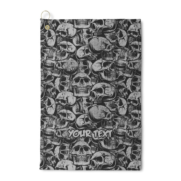 Custom Skulls Waffle Weave Golf Towel (Personalized)