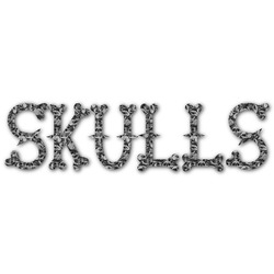 Skulls Name/Text Decal - Medium (Personalized)