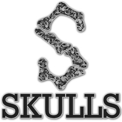 Skulls Name & Initial Decal - Up to 12"x12" (Personalized)