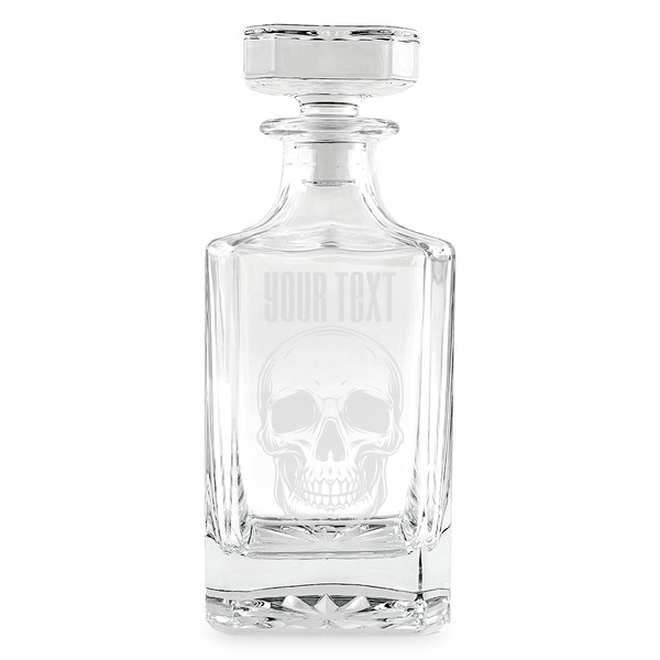 Custom Skulls Whiskey Decanter - 26 oz Square (Personalized)