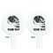 Skulls White Plastic 7" Stir Stick - Double Sided - Round - Front & Back