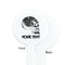 Skulls White Plastic 7" Stir Stick - Single Sided - Round - Front & Back