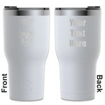 Skulls RTIC Tumbler - White - Engraved Front & Back (Personalized)