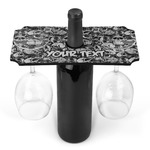 Skulls Wine Bottle & Glass Holder (Personalized)