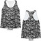 Skulls Womens Racerback Tank Tops - Medium - Front and Back