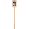 Skulls Wooden 6.25" Stir Stick - Rectangular - Single Stick