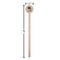 Skulls Wooden 6" Stir Stick - Round - Dimensions