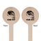 Skulls Wooden 6" Stir Stick - Round - Double Sided - Front & Back