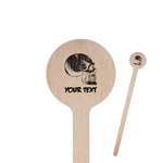 Skulls 7.5" Round Wooden Stir Sticks - Double Sided (Personalized)