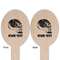 Skulls Wooden Food Pick - Oval - Double Sided - Front & Back