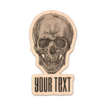 Skulls Genuine Maple or Cherry Wood Sticker (Personalized)