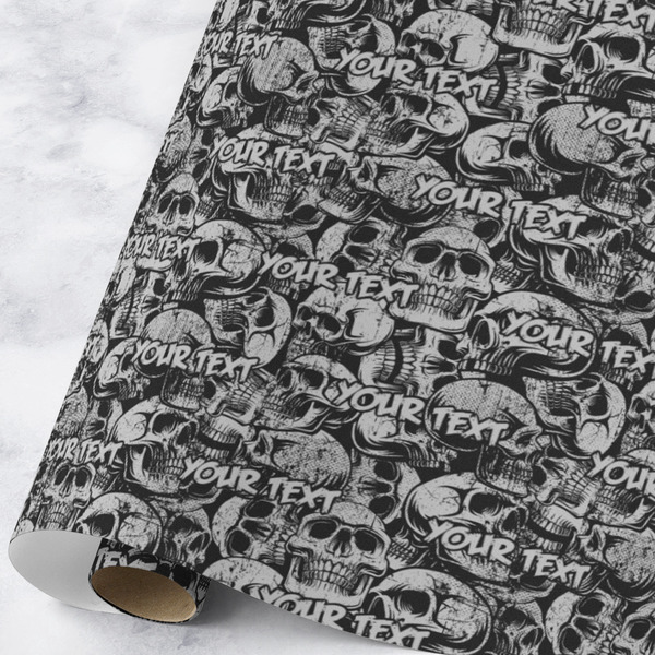 Custom Skulls Wrapping Paper Roll - Large - Matte (Personalized)