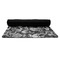 Skulls Yoga Mat Rolled up Black Rubber Backing