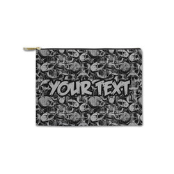 Skulls Zipper Pouch - Small - 8.5"x6" (Personalized)