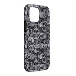 Skulls iPhone Case - Rubber Lined - iPhone 13 Pro Max (Personalized)