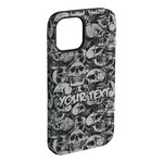 Skulls iPhone Case - Rubber Lined - iPhone 15 Plus (Personalized)