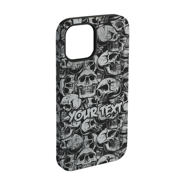 Custom Skulls iPhone Case - Rubber Lined - iPhone 15 Pro (Personalized)