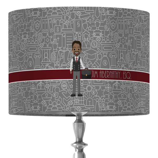 Custom Lawyer / Attorney Avatar 16" Drum Lamp Shade - Fabric (Personalized)