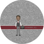 Lawyer / Attorney Avatar Multipurpose Round Labels - 2" (Personalized)