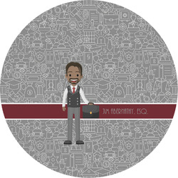 Lawyer / Attorney Avatar Multipurpose Round Labels - 2" (Personalized)