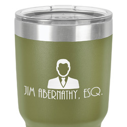 Lawyer / Attorney Avatar 30 oz Stainless Steel Tumbler - Olive - Single-Sided (Personalized)