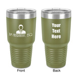 Lawyer / Attorney Avatar 30 oz Stainless Steel Tumbler - Olive - Double-Sided (Personalized)