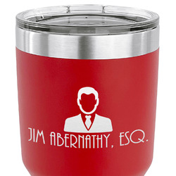 Lawyer / Attorney Avatar 30 oz Stainless Steel Tumbler - Red - Single Sided (Personalized)