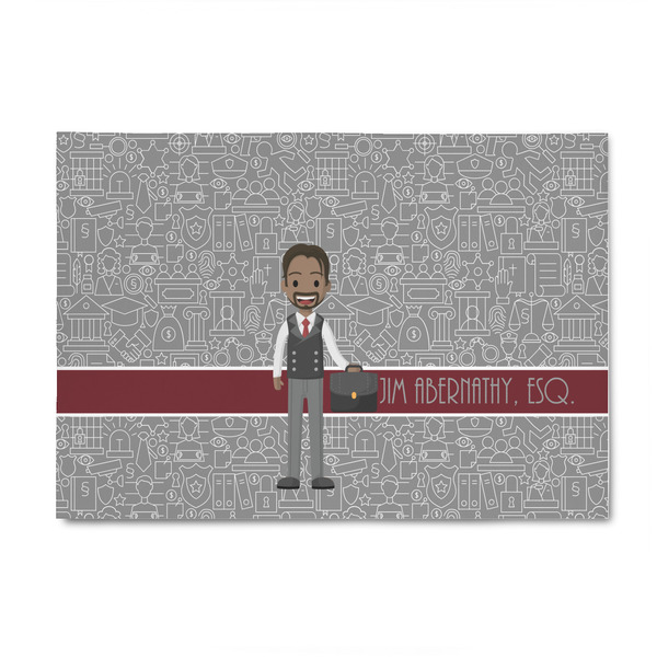 Custom Lawyer / Attorney Avatar 4' x 6' Indoor Area Rug (Personalized)