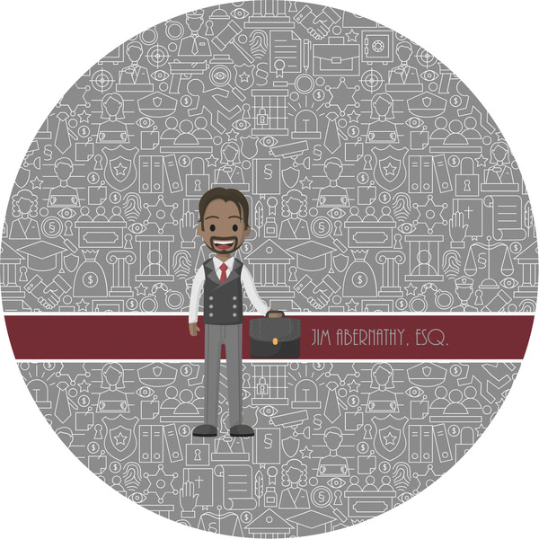 Custom Lawyer / Attorney Avatar Multipurpose Round Labels - 5" (Personalized)