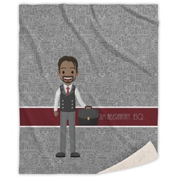 Lawyer / Attorney Avatar Sherpa Throw Blanket (Personalized)