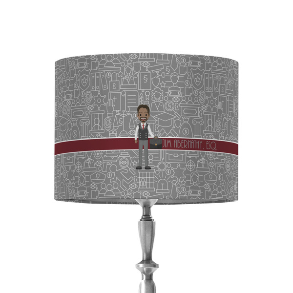 Custom Lawyer / Attorney Avatar 8" Drum Lamp Shade - Fabric (Personalized)