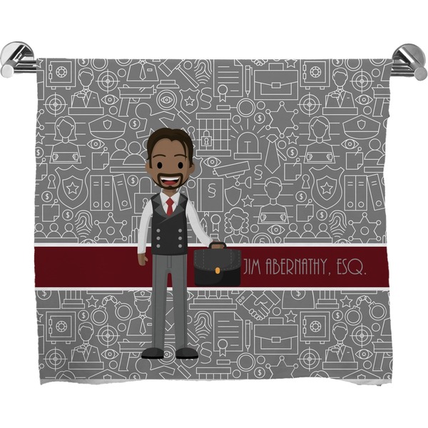 Custom Lawyer / Attorney Avatar Bath Towel (Personalized)