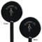 Lawyer / Attorney Avatar Black Plastic 5.5" Stir Stick - Double Sided - Round - Front & Back