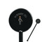 Lawyer / Attorney Avatar Black Plastic 5.5" Stir Stick - Round - Closeup