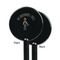 Lawyer / Attorney Avatar Black Plastic 5.5" Stir Stick - Single Sided - Round - Front & Back