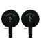 Lawyer / Attorney Avatar Black Plastic 7" Stir Stick - Double Sided - Round - Front & Back