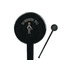 Lawyer / Attorney Avatar Black Plastic 7" Stir Stick - Round - Closeup