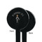 Lawyer / Attorney Avatar Black Plastic 7" Stir Stick - Single Sided - Round - Front & Back