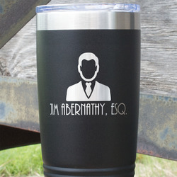 Lawyer / Attorney Avatar 20 oz Stainless Steel Tumbler - Black - Double Sided (Personalized)