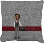 Lawyer / Attorney Avatar Faux-Linen Throw Pillow 26" (Personalized)