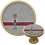 Lawyer / Attorney Avatar Cabinet Knob - Gold (Personalized)