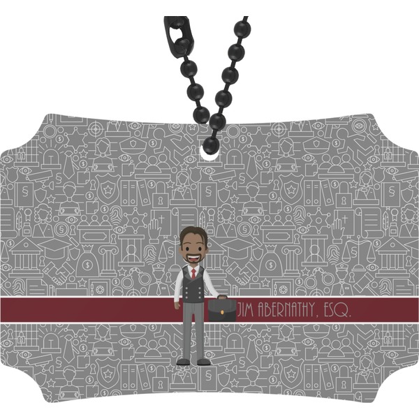 Custom Lawyer / Attorney Avatar Rear View Mirror Ornament (Personalized)