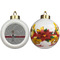 Lawyer / Attorney Avatar Ceramic Christmas Ornament - Poinsettias (APPROVAL)