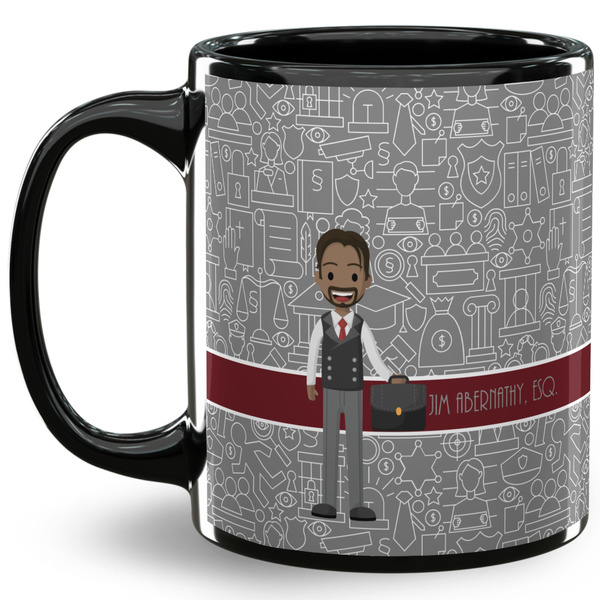 Custom Lawyer / Attorney Avatar 11 Oz Coffee Mug - Black (Personalized)